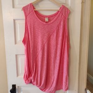 Terra & sky pink heathered tank top